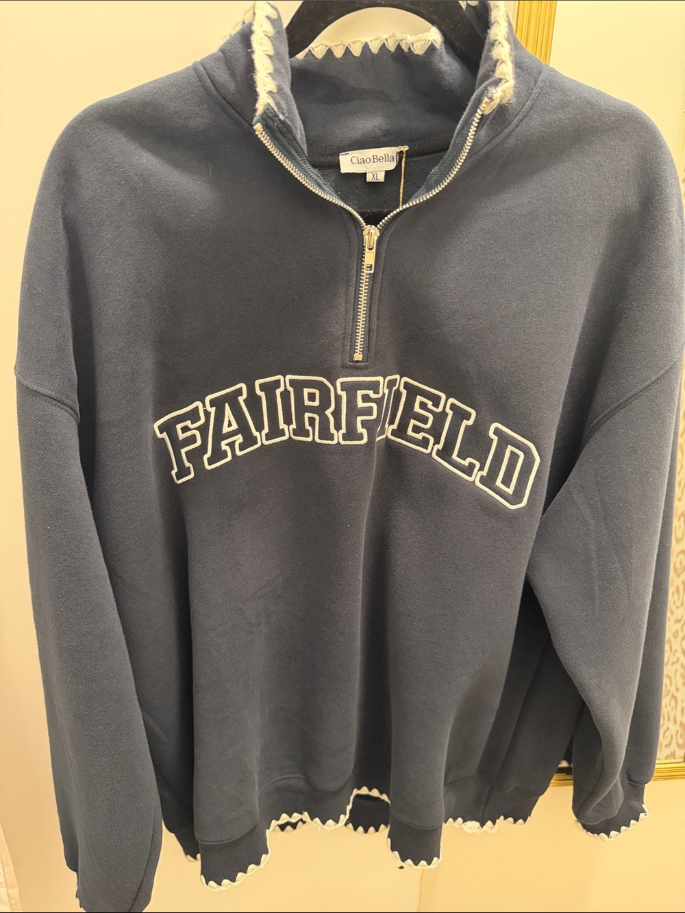 Ciao Bella Fairfield Navy Quarter-Zip Sweatshirt